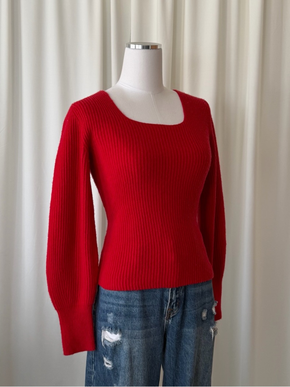 Madewell Soft Wool Square-Neck Pullover Sweater Black size small. - Picture 9 of 14